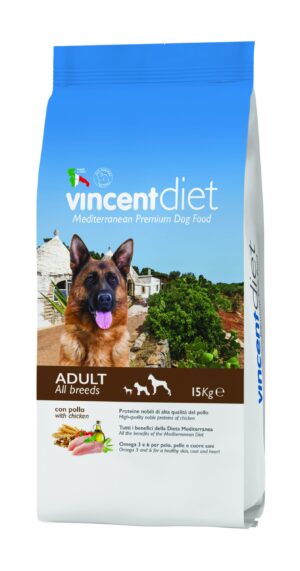 מזון יבש לכלב וינסנט דיאט עוף