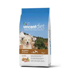 מזון יבש לגורים וינסנט דיאט עוף