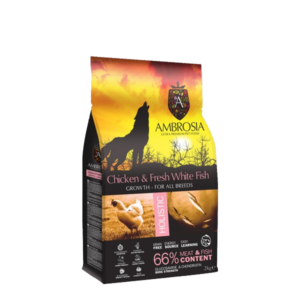 מזון יבש לגורים אמברוסיה עוף ודג לבן 12 ק''ג