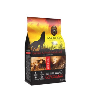 מזון יבש לכלב אמברוסיה באפלו ומקרל 12 ק''ג