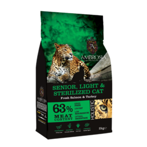 מזון יבש לחתול אמברוסיה הודו וסלמון 2 ק''ג
