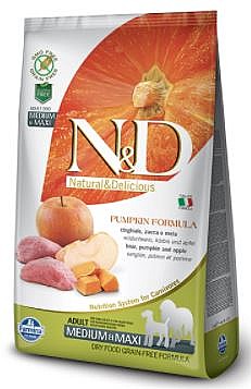 מזון יבש לכלב נטורל דלישס דלעת וחזיר ללא דגנים 12 ק"ג