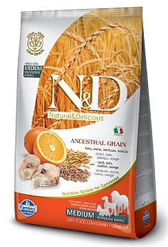 מזון יבש לכלב נטורל דלישס מופחת דגנים דג ותפוז כלב בינוני 12 ק"ג