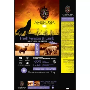 מזון יבש לכלב אמברוסיה צבי וכבש 12 ק"ג