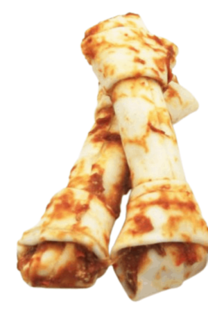 עצם עור תפוחה עטופה עוף 10 ס"מ רביעיה