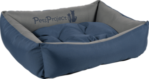 מיטה עמידה למים לכלב גדולה L כחול אפור Pets Project