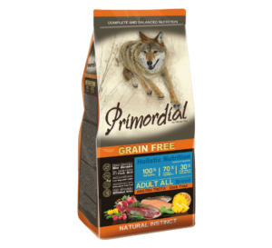 מזון יבש לכלב פרימורדיאל ברווז ופורל 12 ק"ג