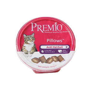 פרמיו חטיף כריות לחתול נגד כדורי פרווה 60 גרם