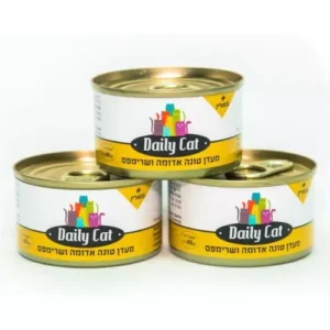 מזון לחתול דייליקט מעדן שרימפס טונה צהוב