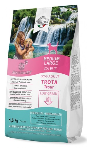 מזון יבש לכלב אקוליבריה דג פורל 2 ק"ג