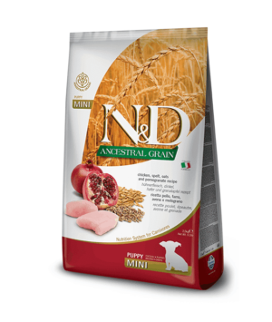 מזון יבש לגורים נטורל אנד דלישס עוף כוסמין ושיבולת שועל 7 ק"ג