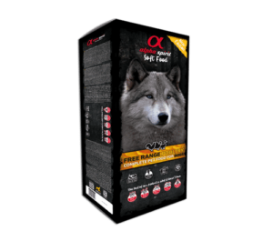 מזון יבש לכלב חצי לח אלפא ספיריט עוף 9 קג