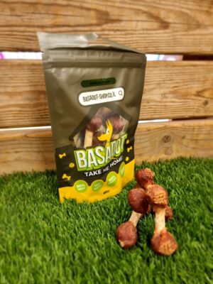 חטיף משקולות ברווז על עור מגולגל