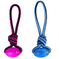 צעצוע לכלב חבל עם כדור