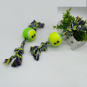 צעצוע לכלב כדור עם חבל